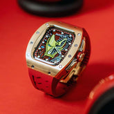 Tonnageförmiges Herren-Gehäuse- und Armbandset der neuen Richard Miller RM-Serie aus Titan