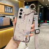 Crossbody Lanyard and Wrist Strap Silicone Phone Case for Samsung Galaxy S24 Series with Detachable Adjustable Strap