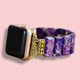 Stretch-Armband mit Steinen in Antik-Gold