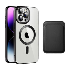Transparent Magnetic Card Holder TPU Case for iPhone 13 Series