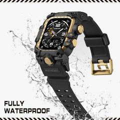 Mudmaster Style Stainless Steel Case TPU Strap Protective Sporty Band
