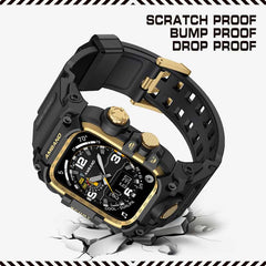 Mudmaster Style Stainless Steel Case TPU Strap Protective Sporty Band